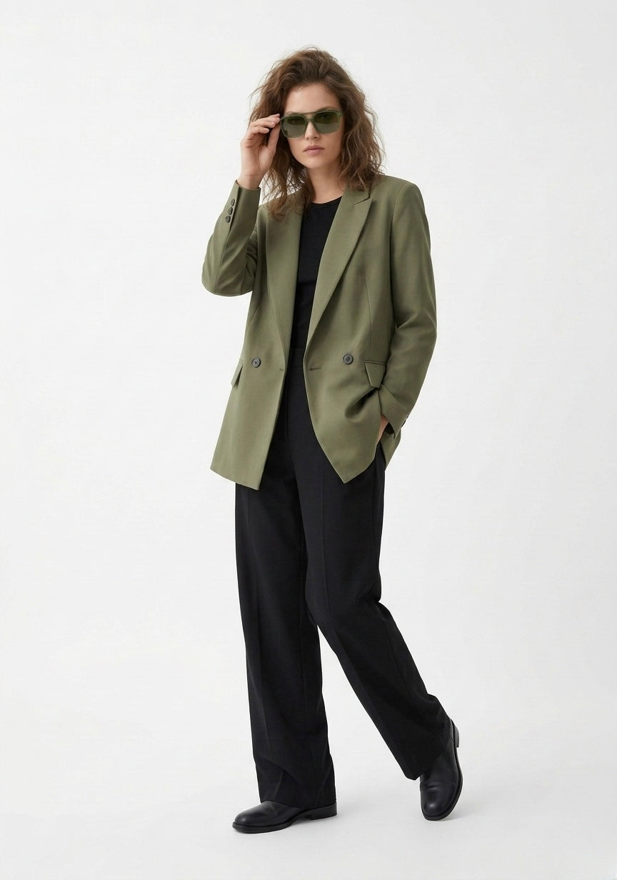 BLAZER LONG À DOUBLE BOUTONNAGE