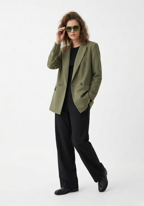 BLAZER LONG À DOUBLE BOUTONNAGE