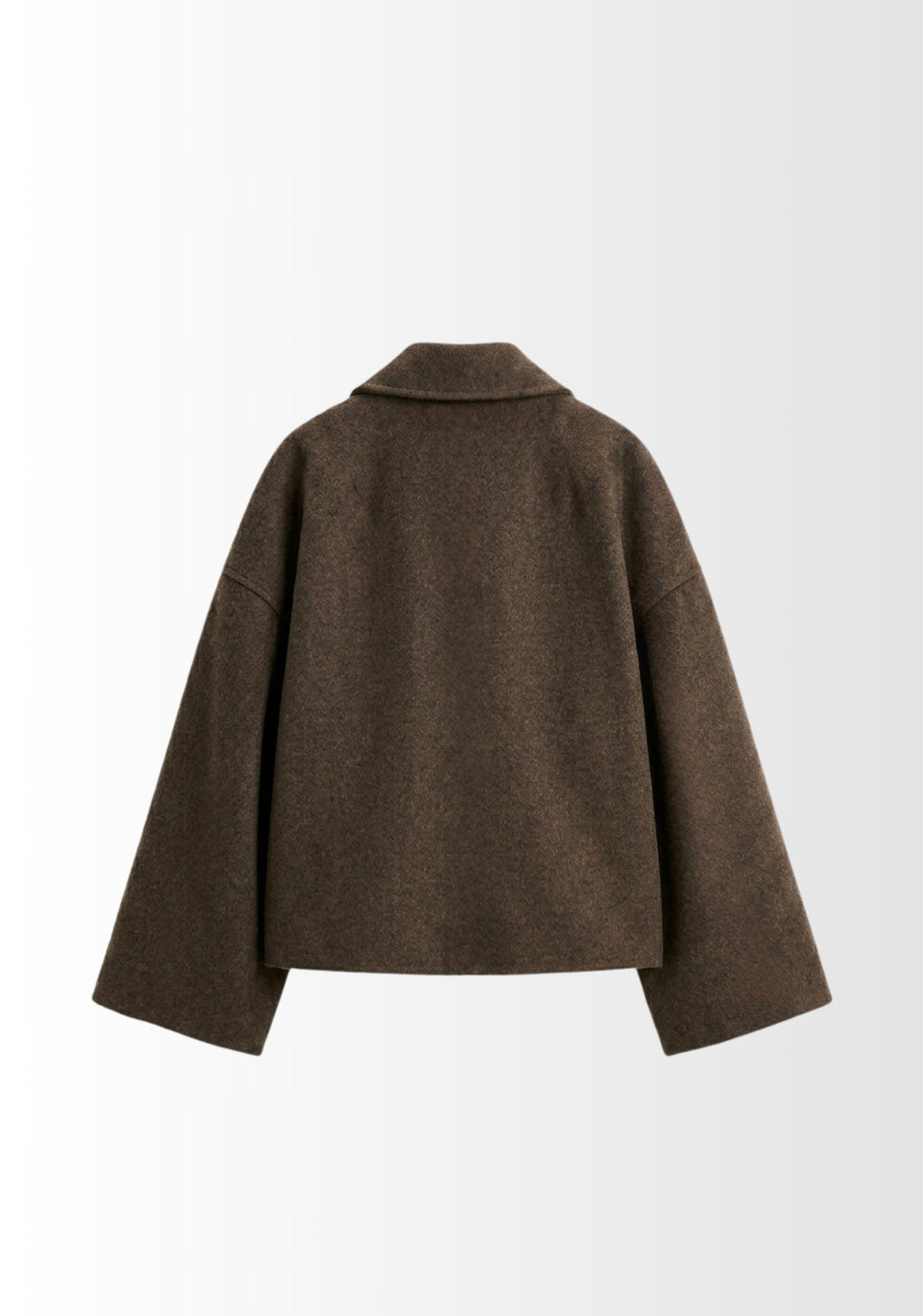 MANTEAU DROIT EFFET LAINE