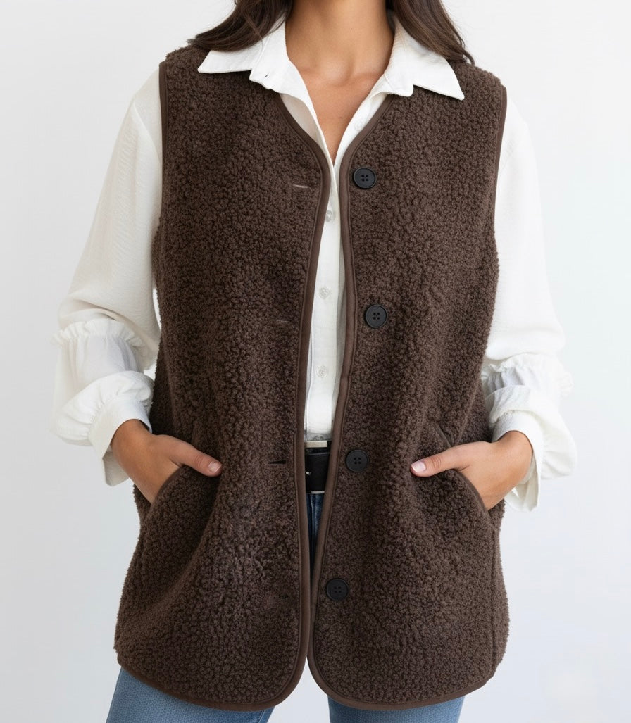GILET TEXTURÉ BOUTONNÉ