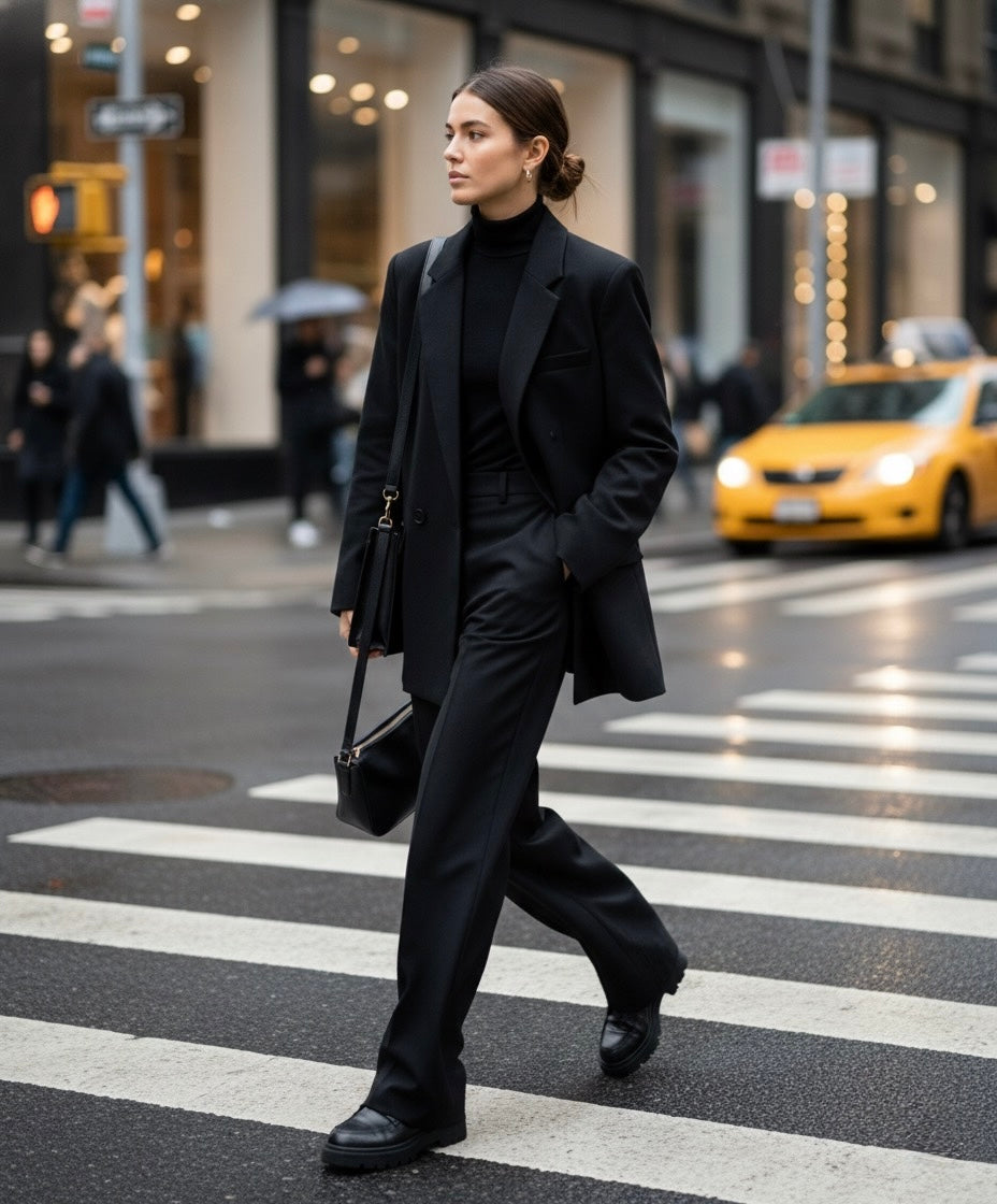 BLAZER LONG À DOUBLE BOUTONNAGE