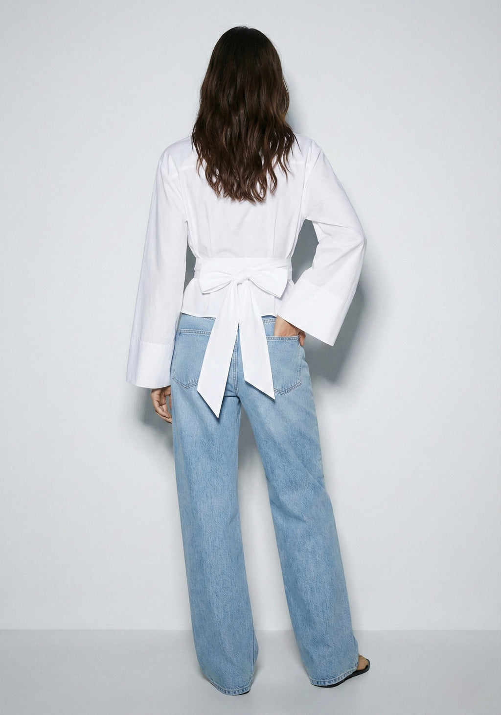 BLOUSE PORTEFEUILLE À CEINTURE