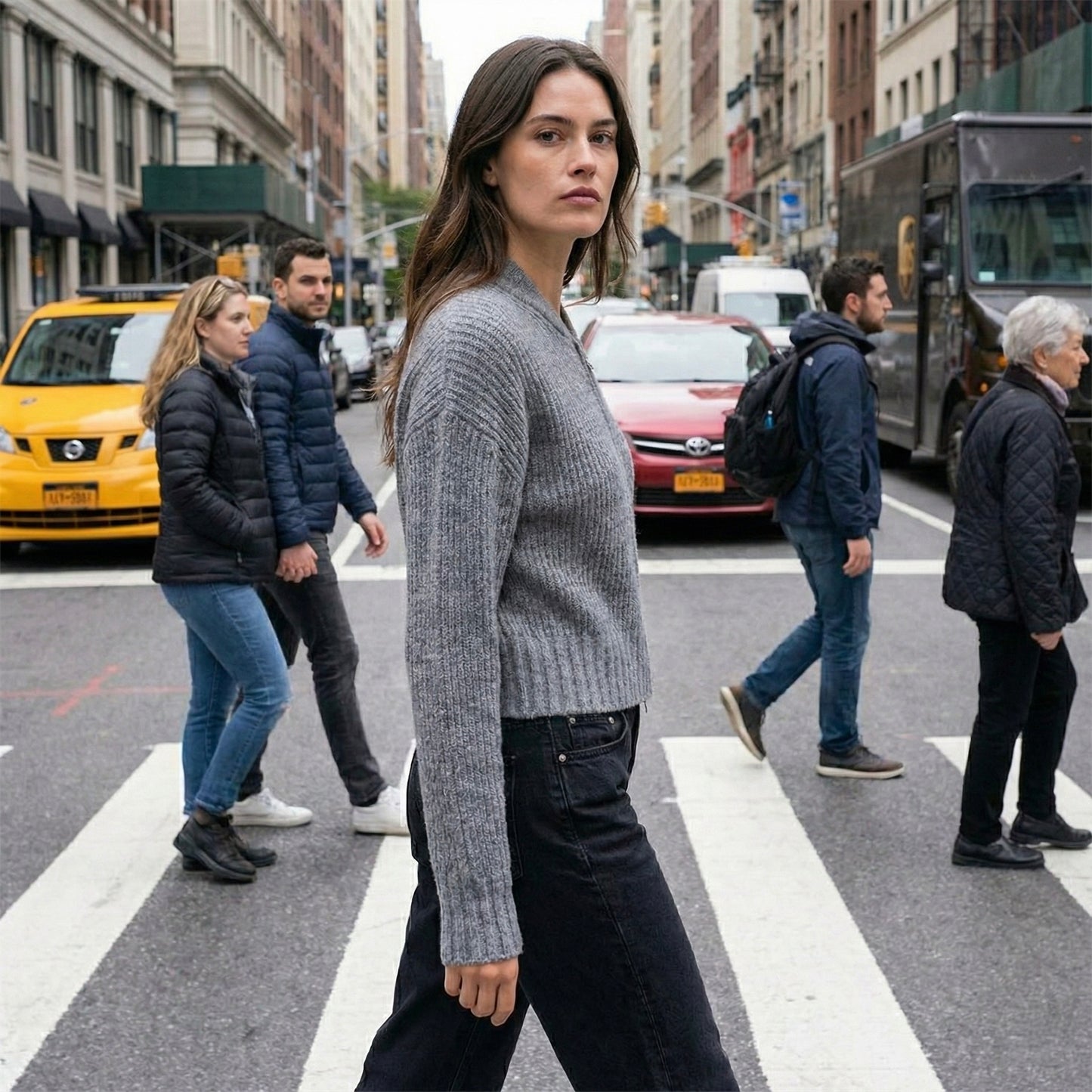 CARDIGAN ZIPPÉ EN MAILLE ÉPAISSE