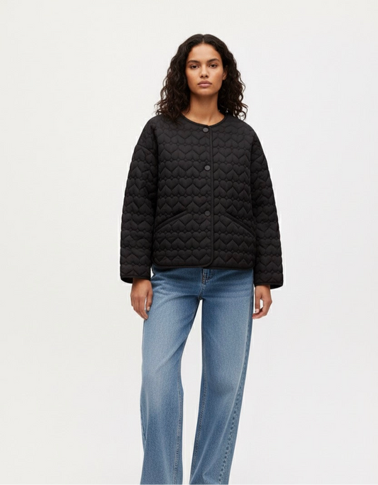 VESTE MATELASSÉE À BOUTONS PRESSION