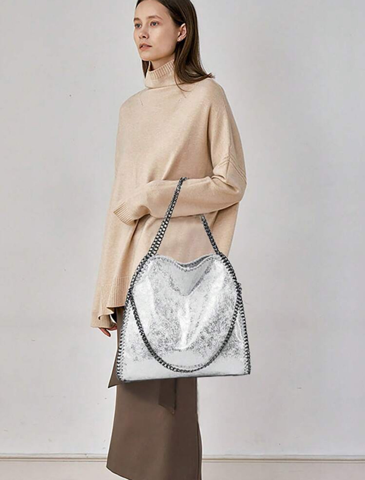 SAC À MAIN À BANDOULIÈRE MÉTALLIQUE