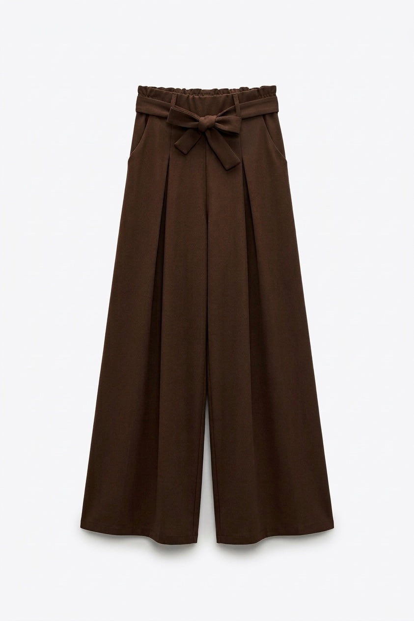 PANTALON LARGE AVEC CEINTURE