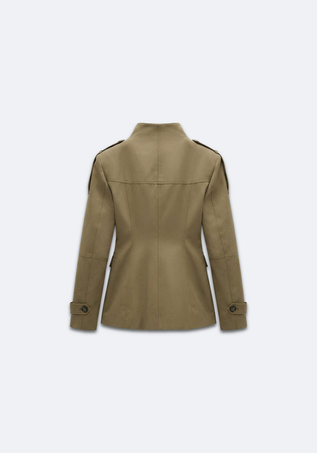 VESTE SAHARIENNE À COL OFFICIER ET ÉPAULETTES