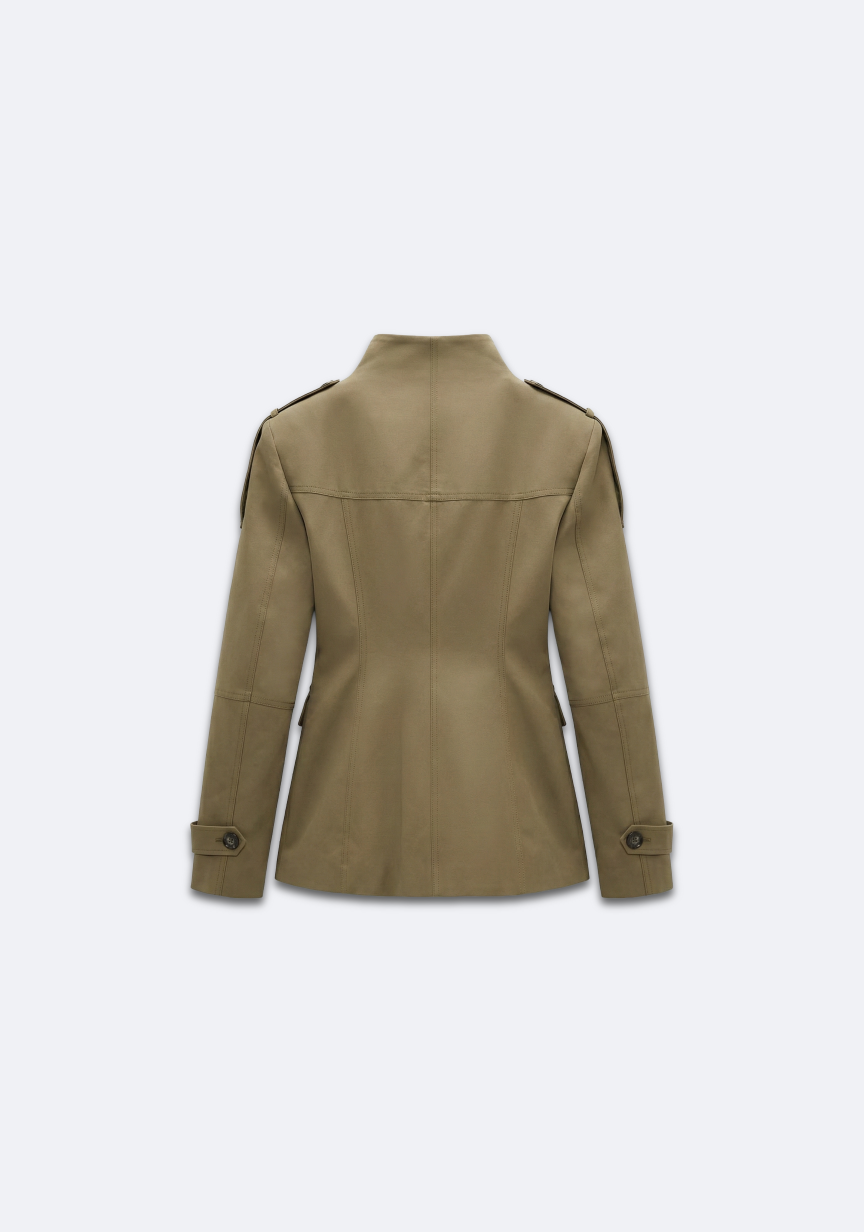 VESTE SAHARIENNE À COL OFFICIER ET ÉPAULETTES