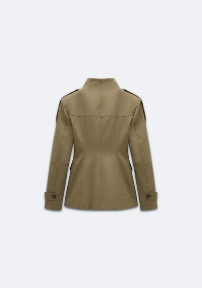 VESTE SAHARIENNE À COL OFFICIER ET ÉPAULETTES
