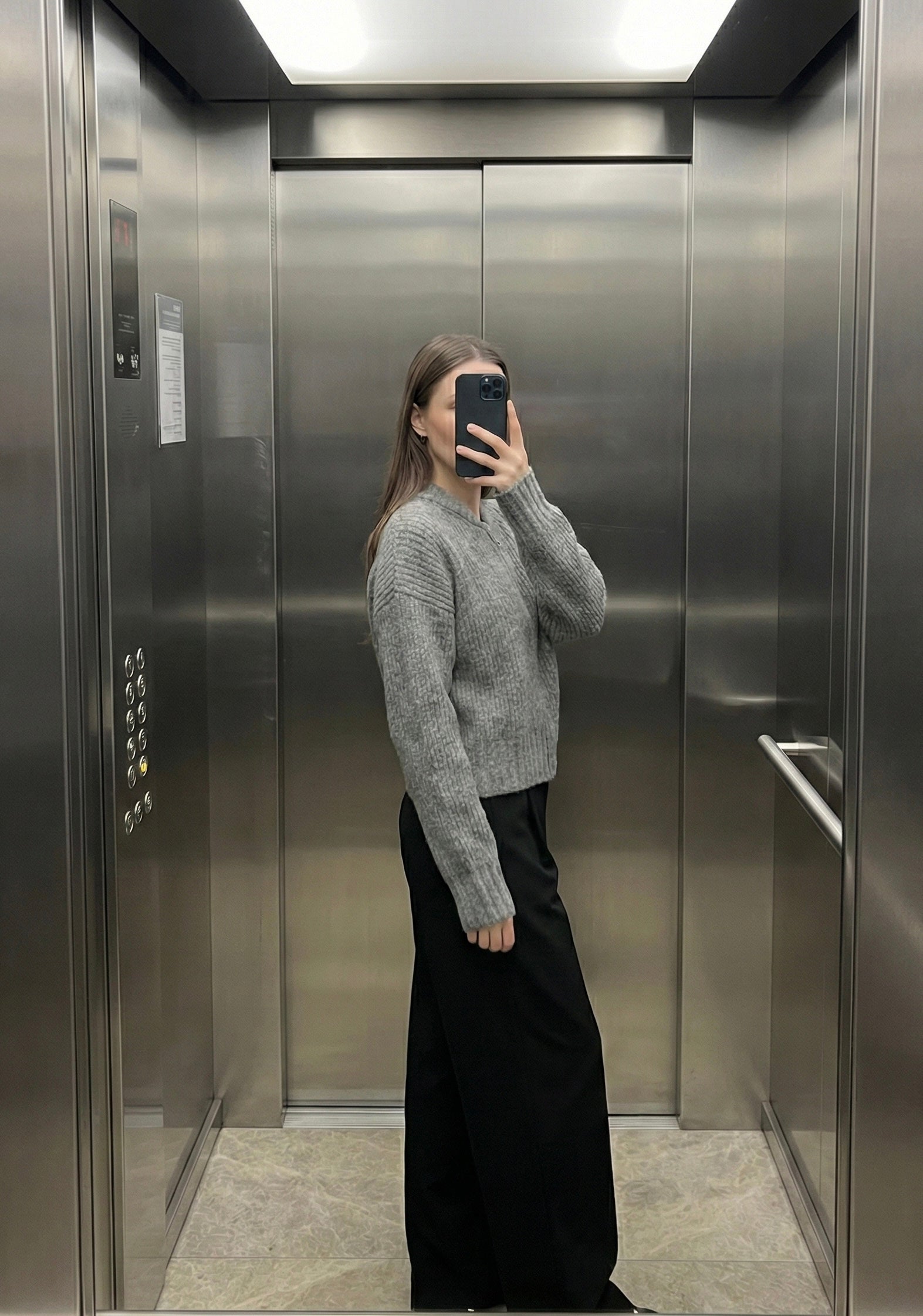 CARDIGAN ZIPPÉ EN MAILLE ÉPAISSE