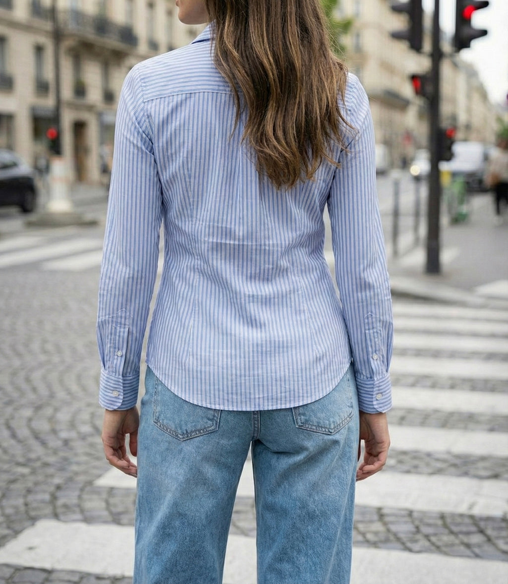 CHEMISE AJUSTÉE À RAYURES FINES