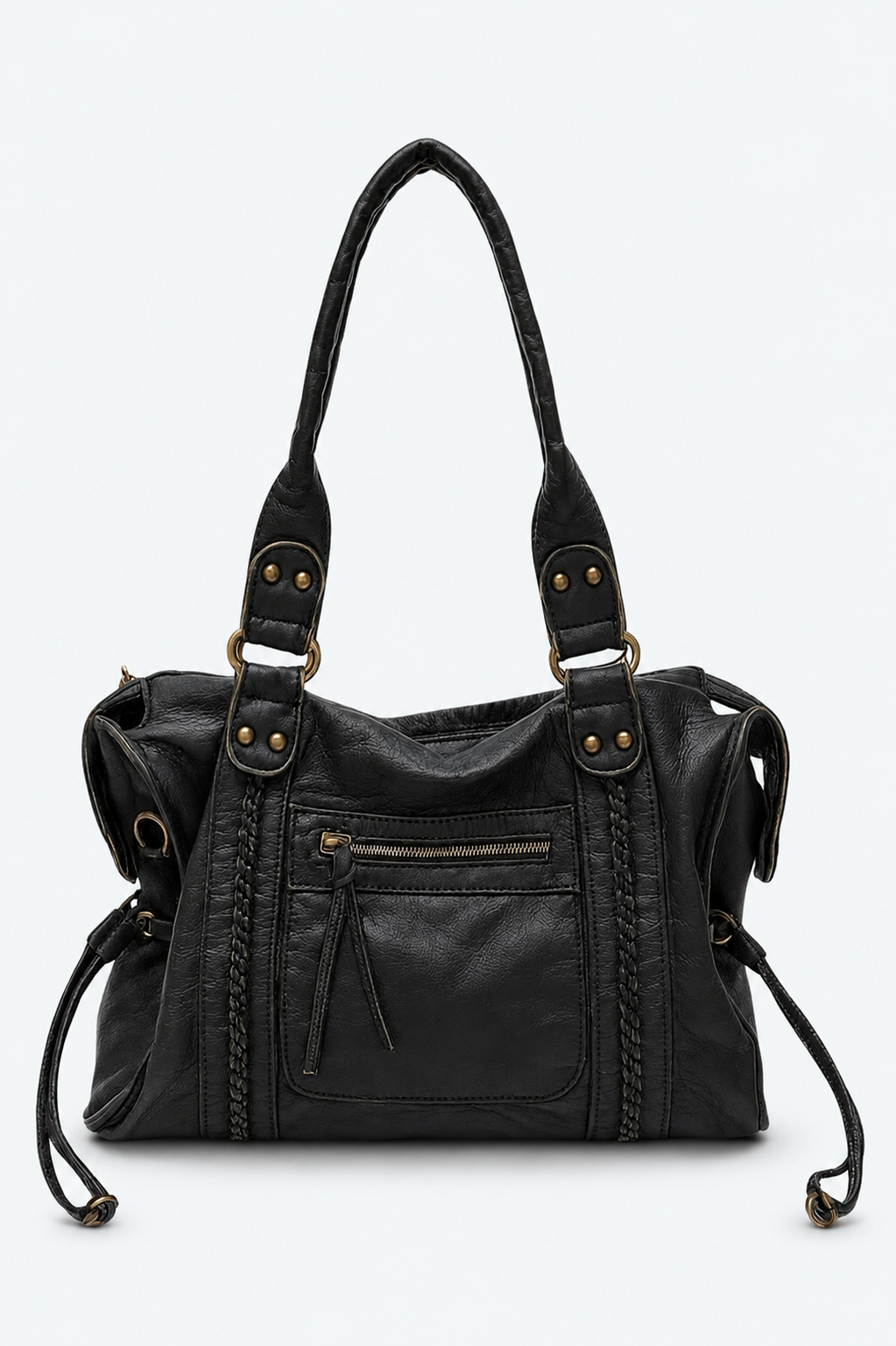 MOSSEN HOUSE FAUX LEATHER HANDBAG