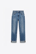 JEANS DROIT À REBORD DROIT