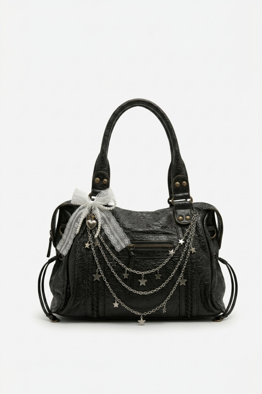 SAC À MAIN ORNÉ EN CUIR PU