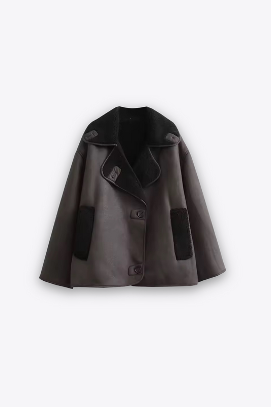VESTE VINTAGE EN CUIR PU