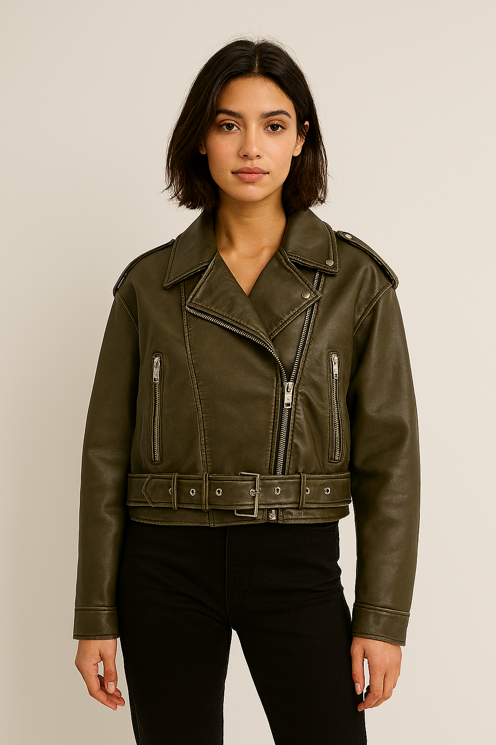 Faux leather jacket • Women