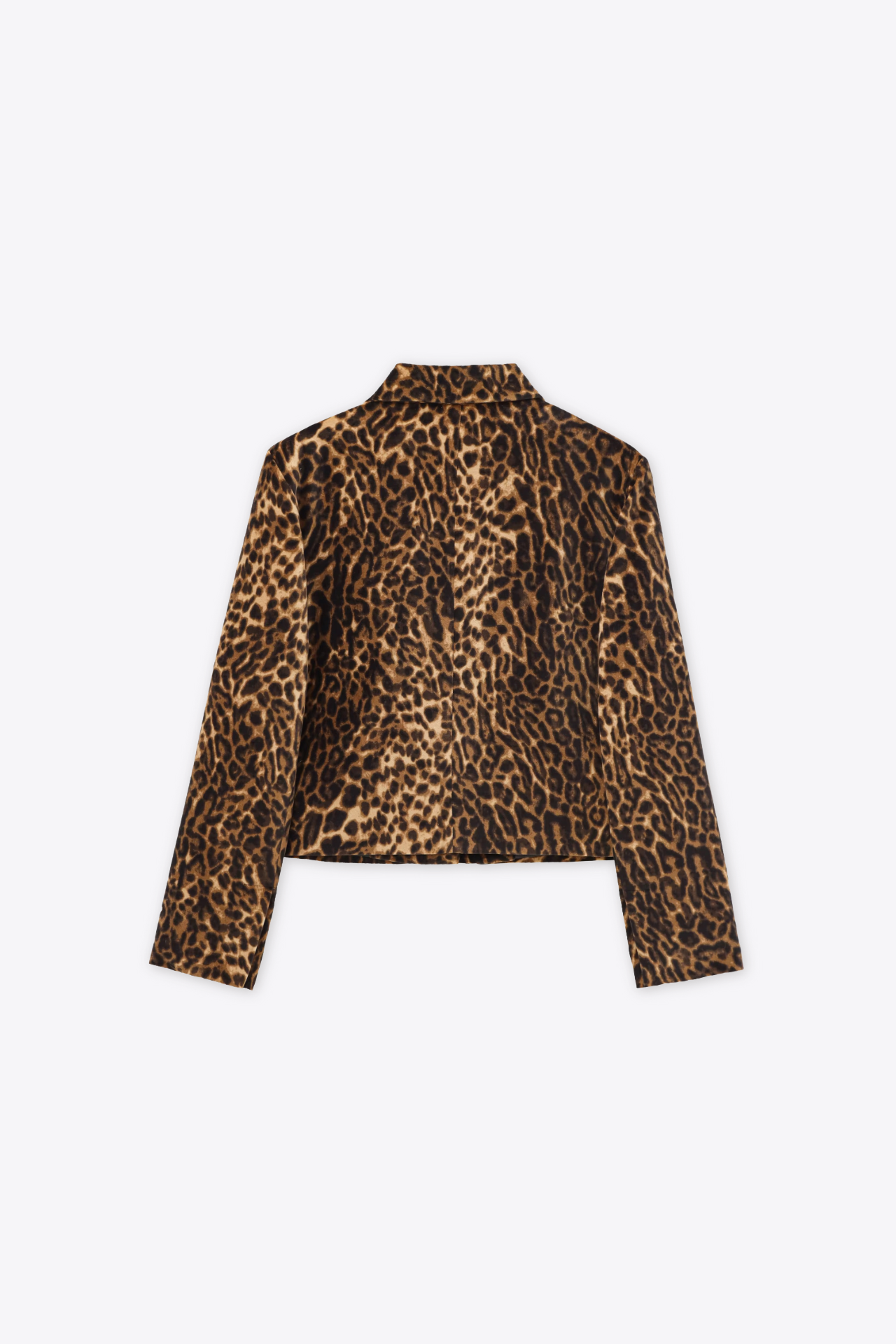 Blazer corto effetto leopardato 