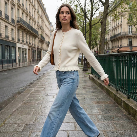 CARDIGAN MAILLE DOUCE À BOUTONS DISCRETS