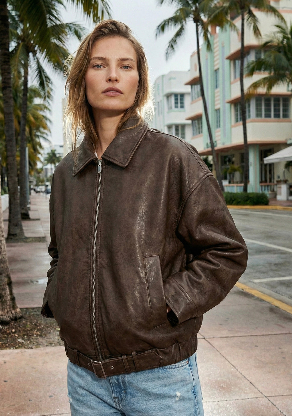 BLOUSON STRUCTURÉ AVEC CEINTURE
