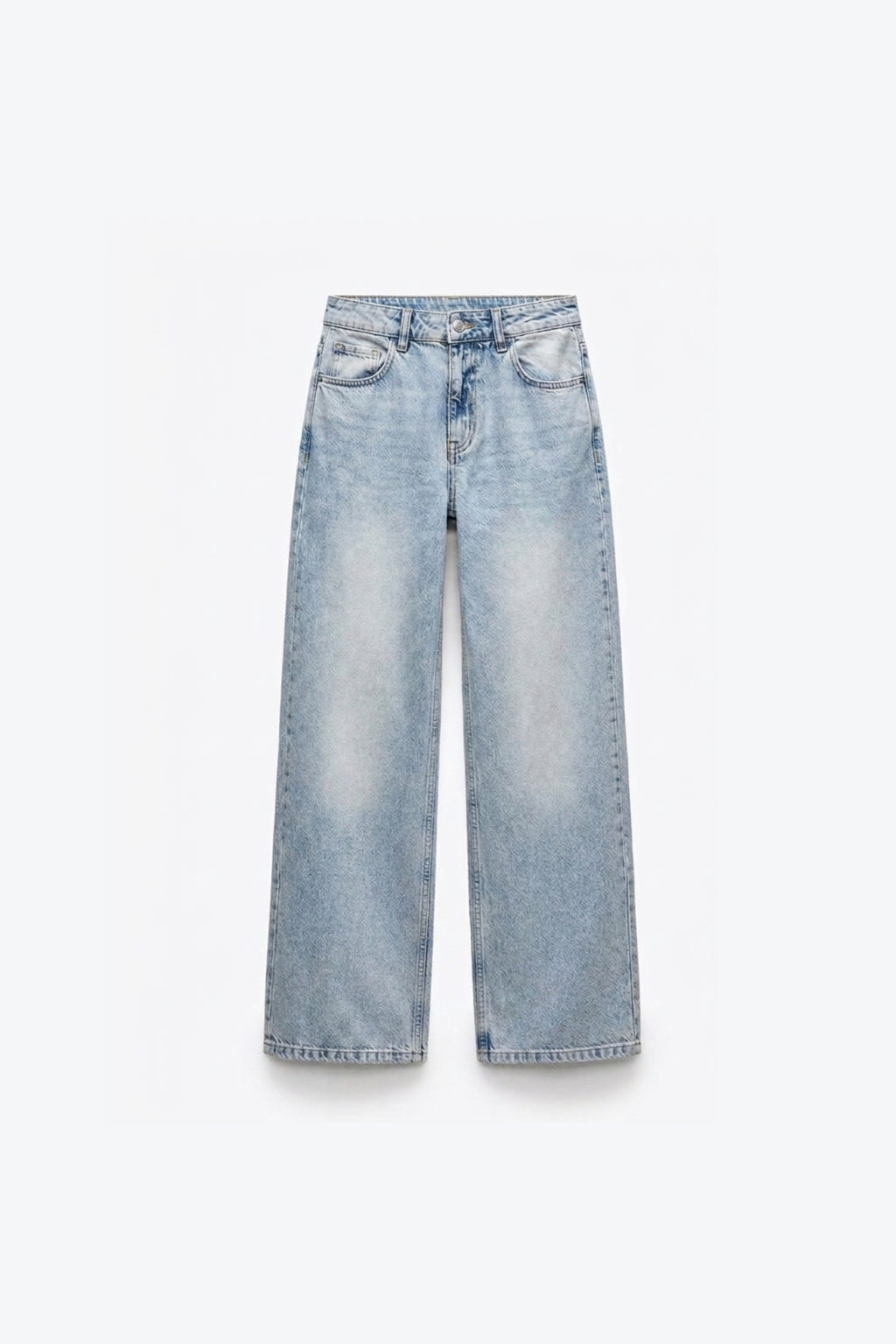 JEANS AMPLE EFFET DÉLAVÉ