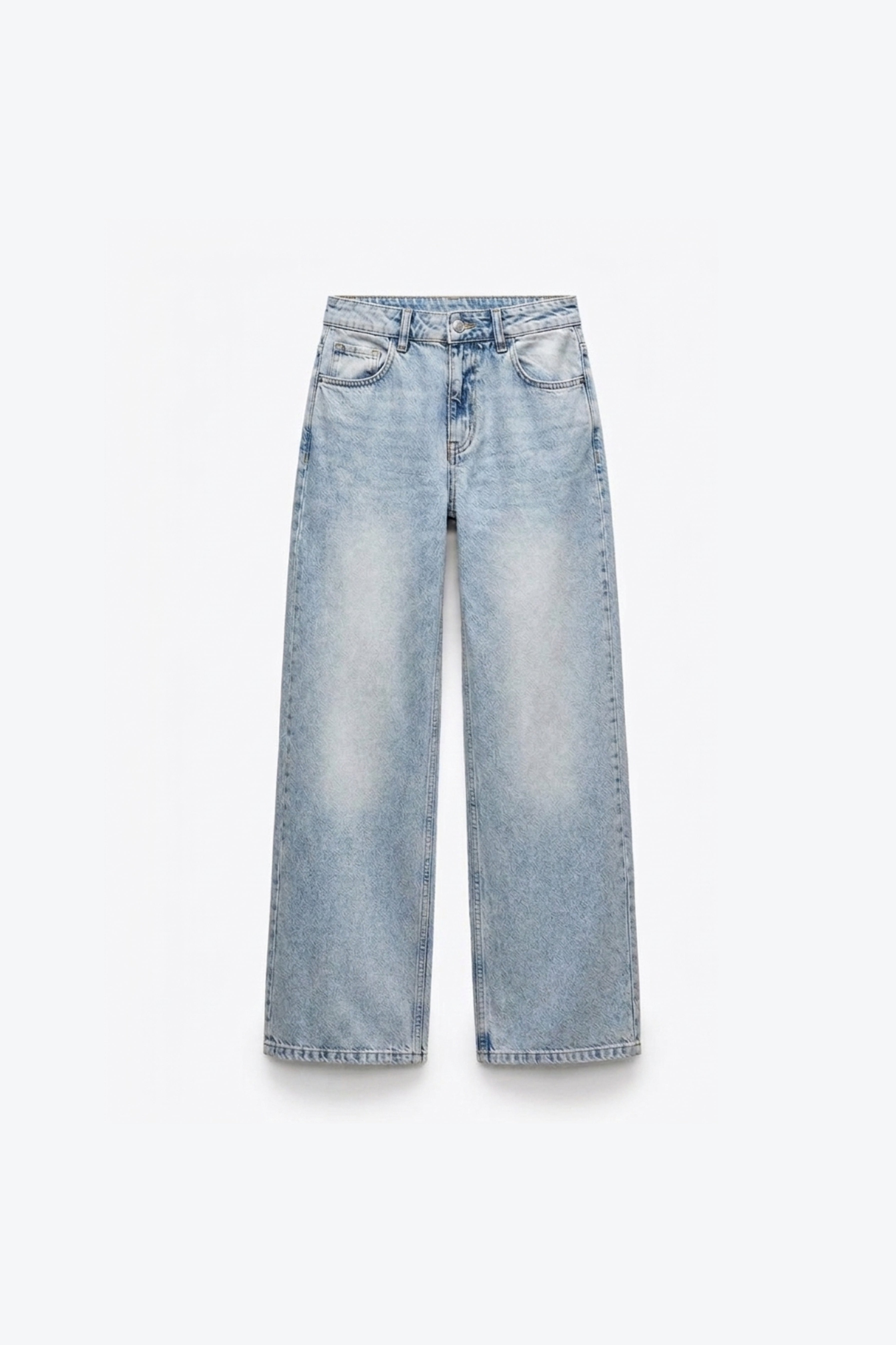 JEANS AMPLE EFFET DÉLAVÉ