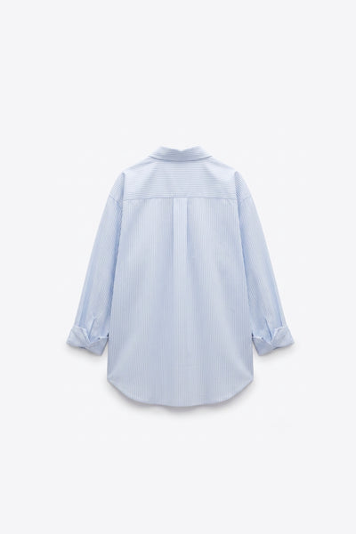 CHEMISE OVERSIZE À RAYURES VERTICALES