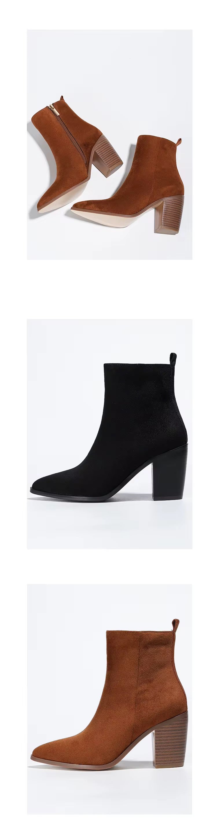 Bottines en cuir PU Suède