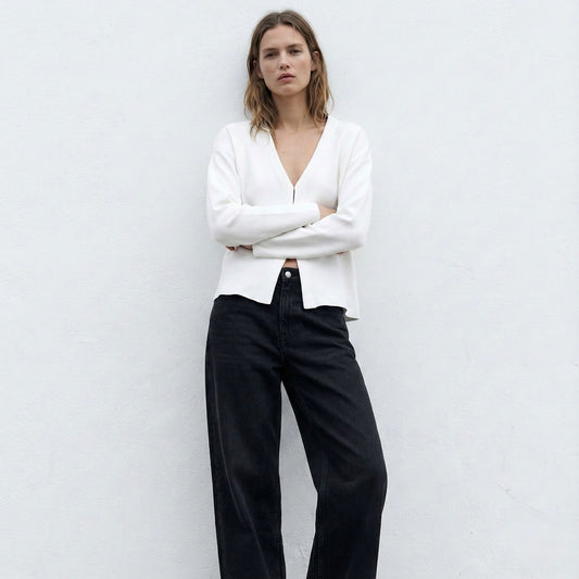 CARDIGAN TRICOTÉ COL V PROFOND