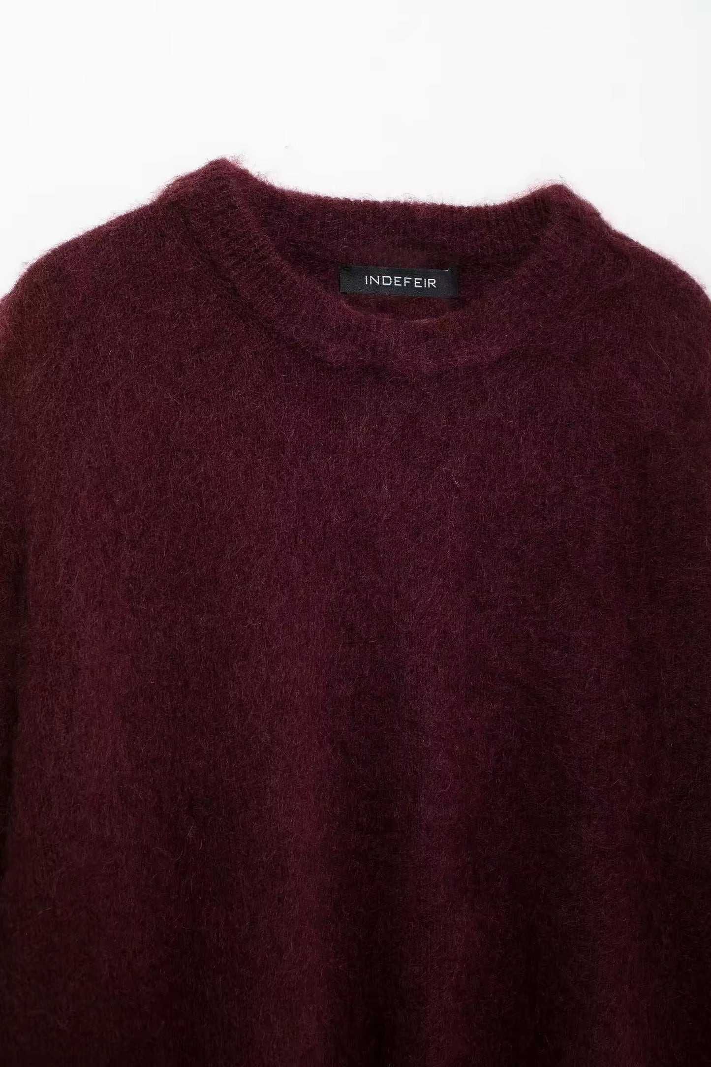 Pull doux en tricot à col rond