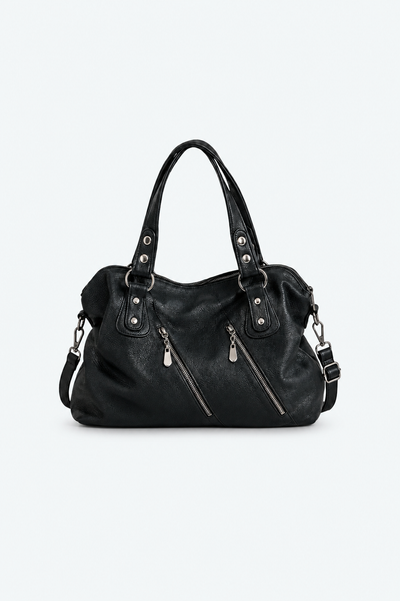 SAC À MAIN CUIR PU ZIPPÉ