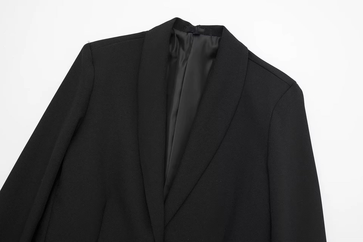 Black satin blazer • Women