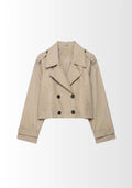 DOUBLE-BREASTED TRENCH COAT WITH EPAULETTES