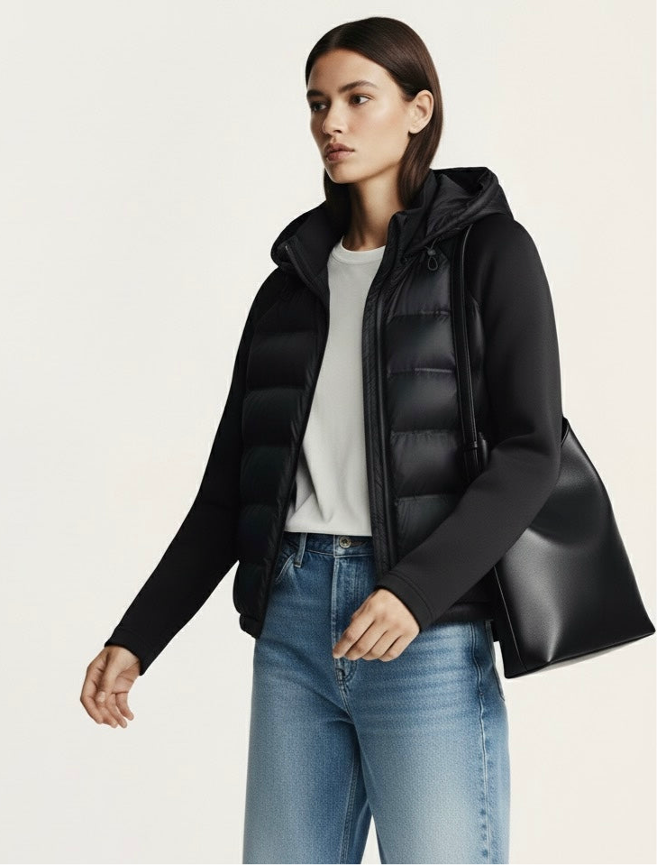 DOUDOUNE MATELASSÉE À CAPUCHE