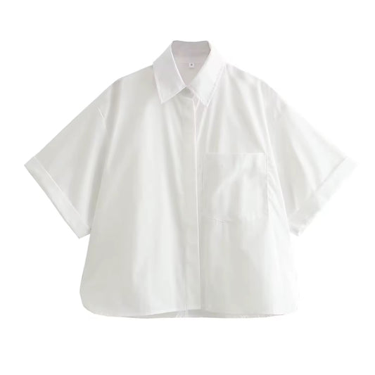 CHEMISE STRUCTURÉE MANCHES COURTES