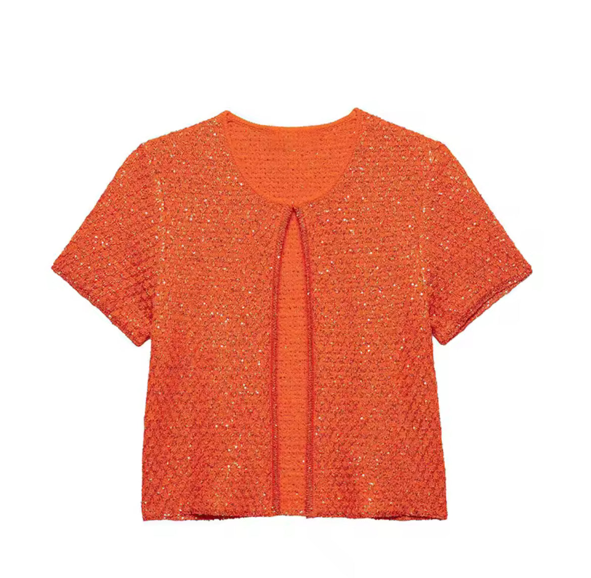 TOP EN MAILLE À SEQUINS