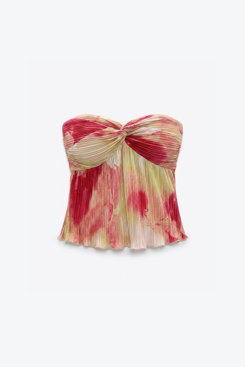 TOP BUSTIER PLISSÉ TORSADÉ