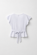 BLOUSE CACHE-CŒUR À VOLANTS