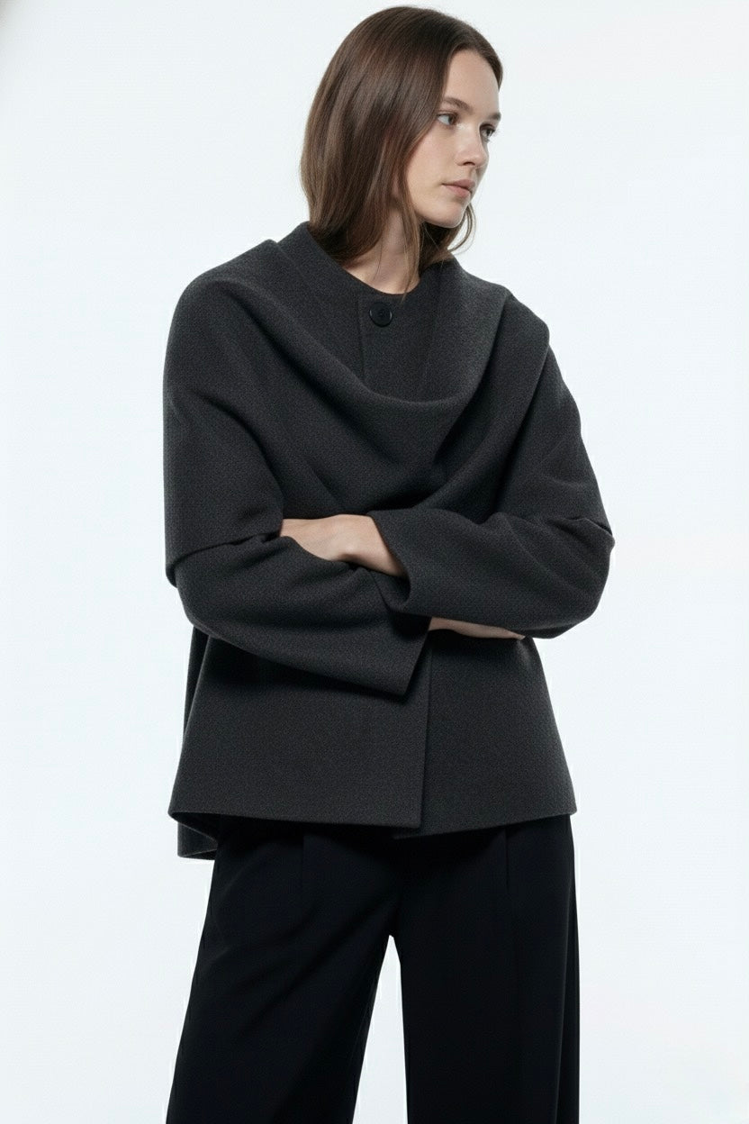 VESTE CAP EFFET LAINE