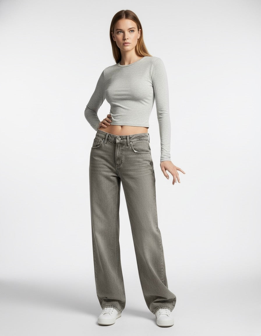 JEAN DROIT EFFET DÉLAVÉ