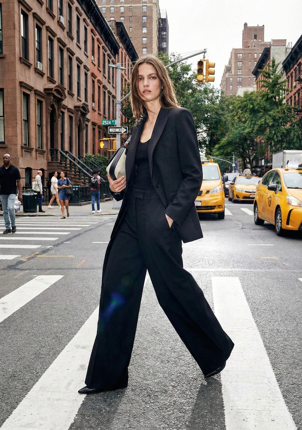 PANTALON LARGE À PINCE