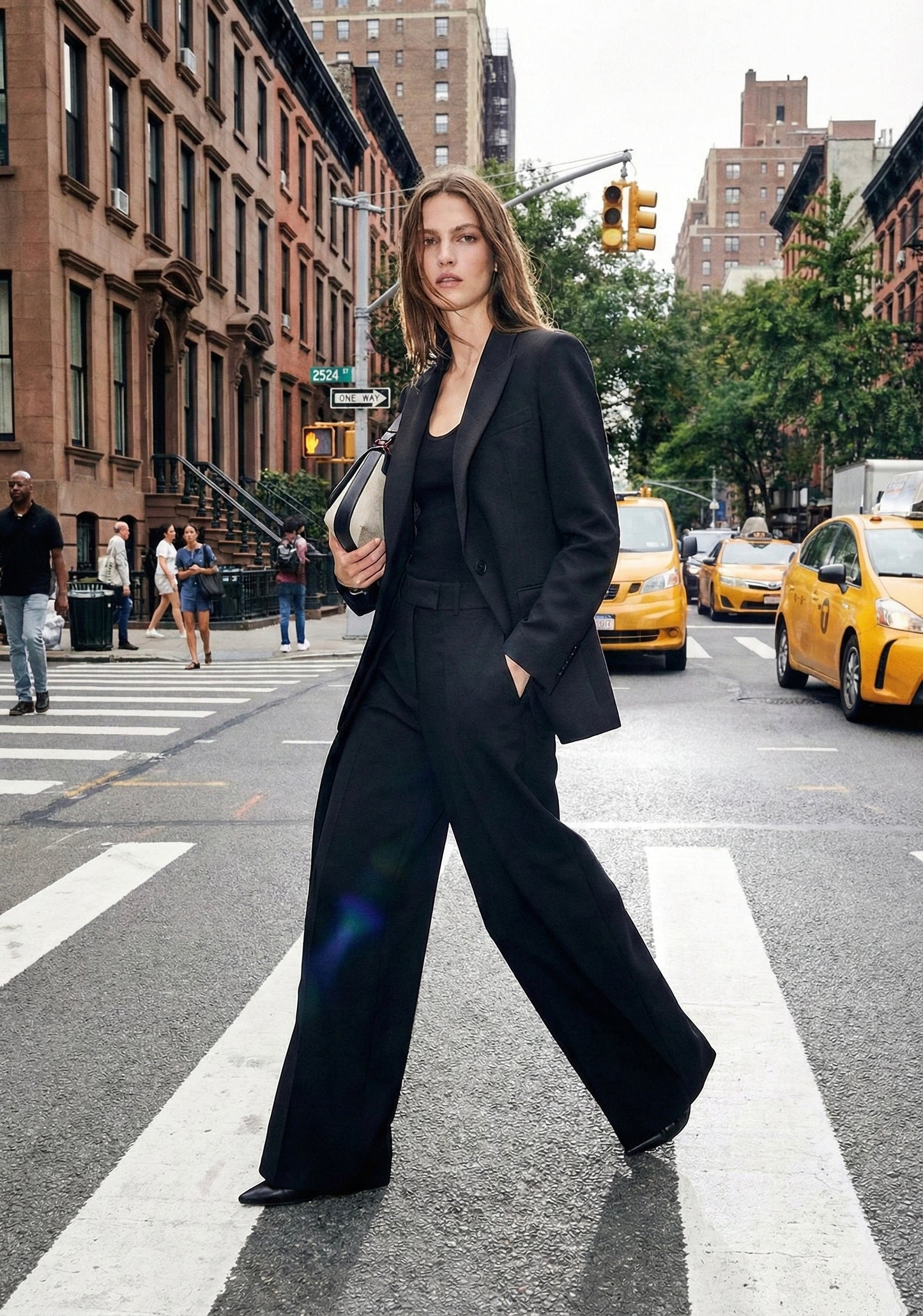 PANTALON LARGE À PINCE