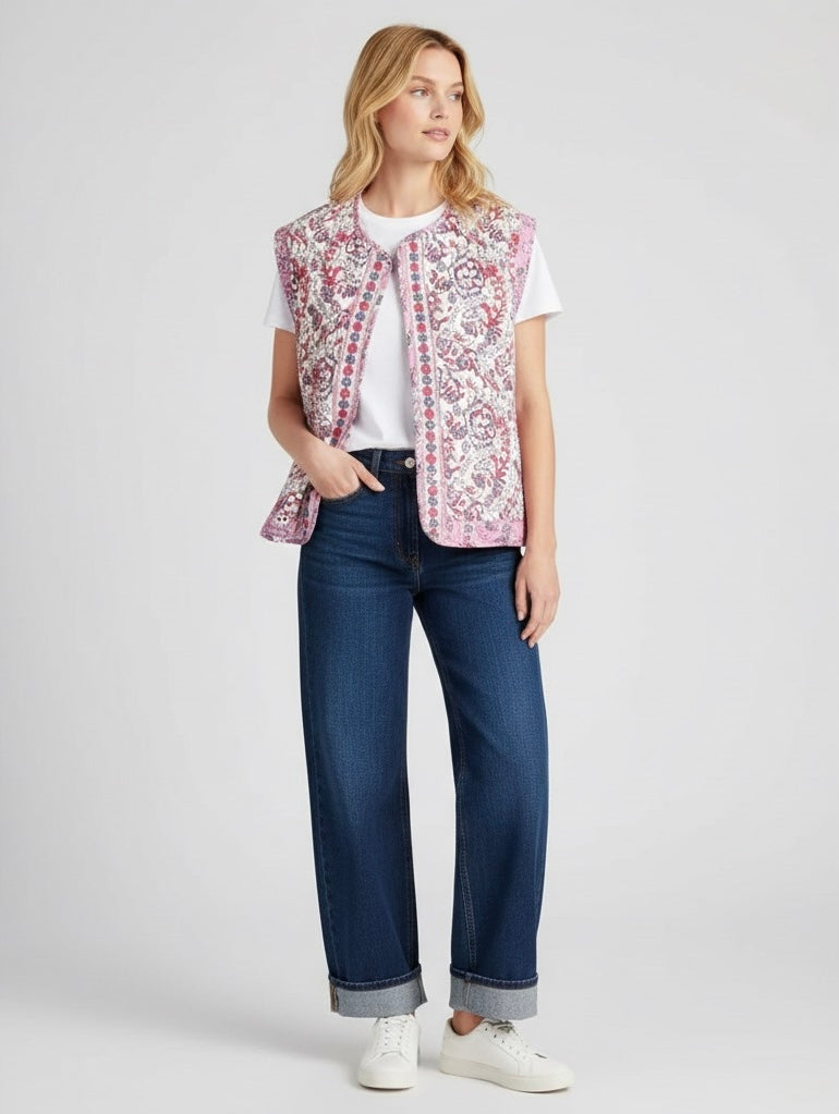 Cardigan con motivo floreale 
