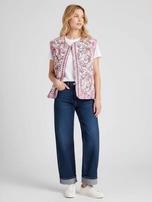 Cardigan con motivo floreale 