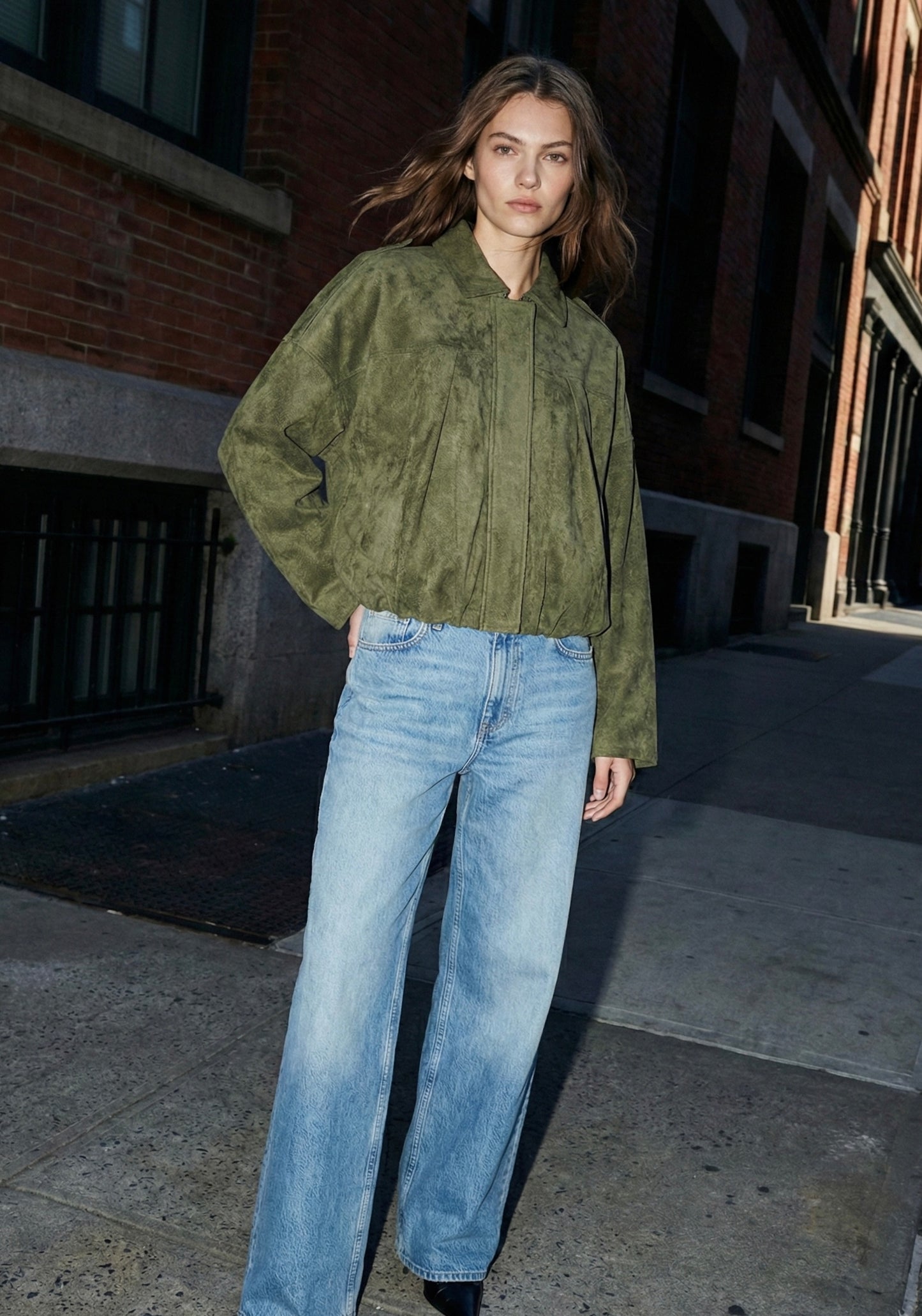 BLOUSON AMPLE EFFET DAIM