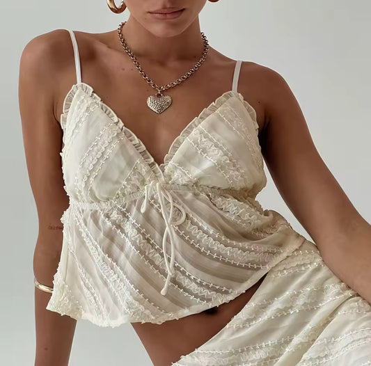 TOP BARDOT À POIS