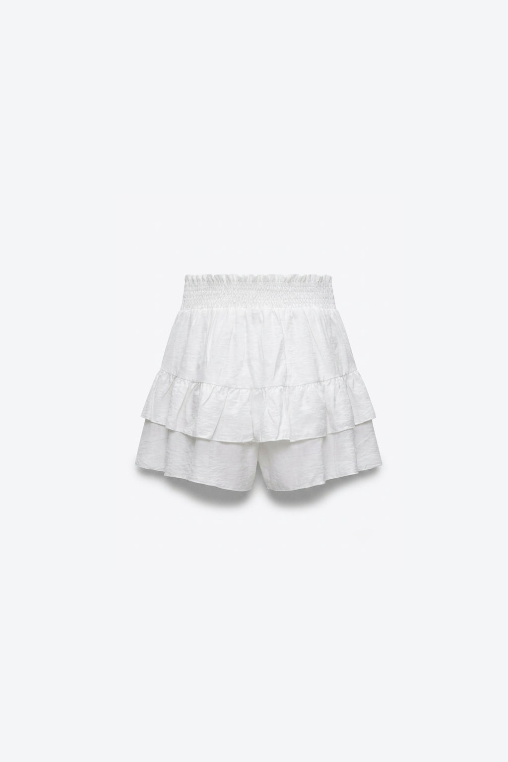 JUPE-SHORT À VOLANTS ET SMOCKS