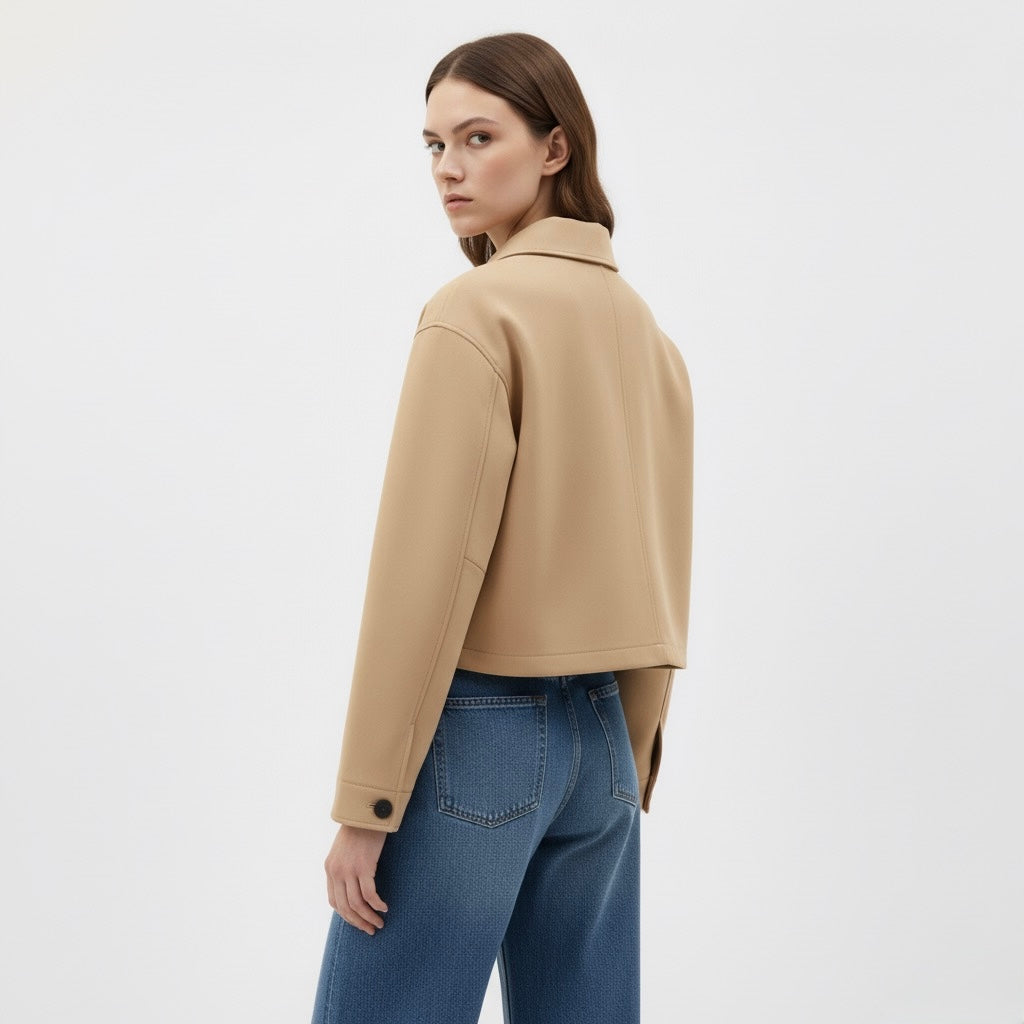 VESTE COURTE AVEC DAIM