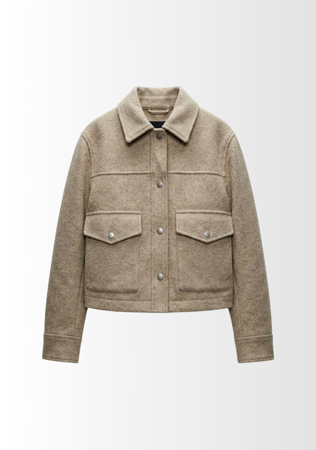 VESTE COURTE À POCHES RABATTUES