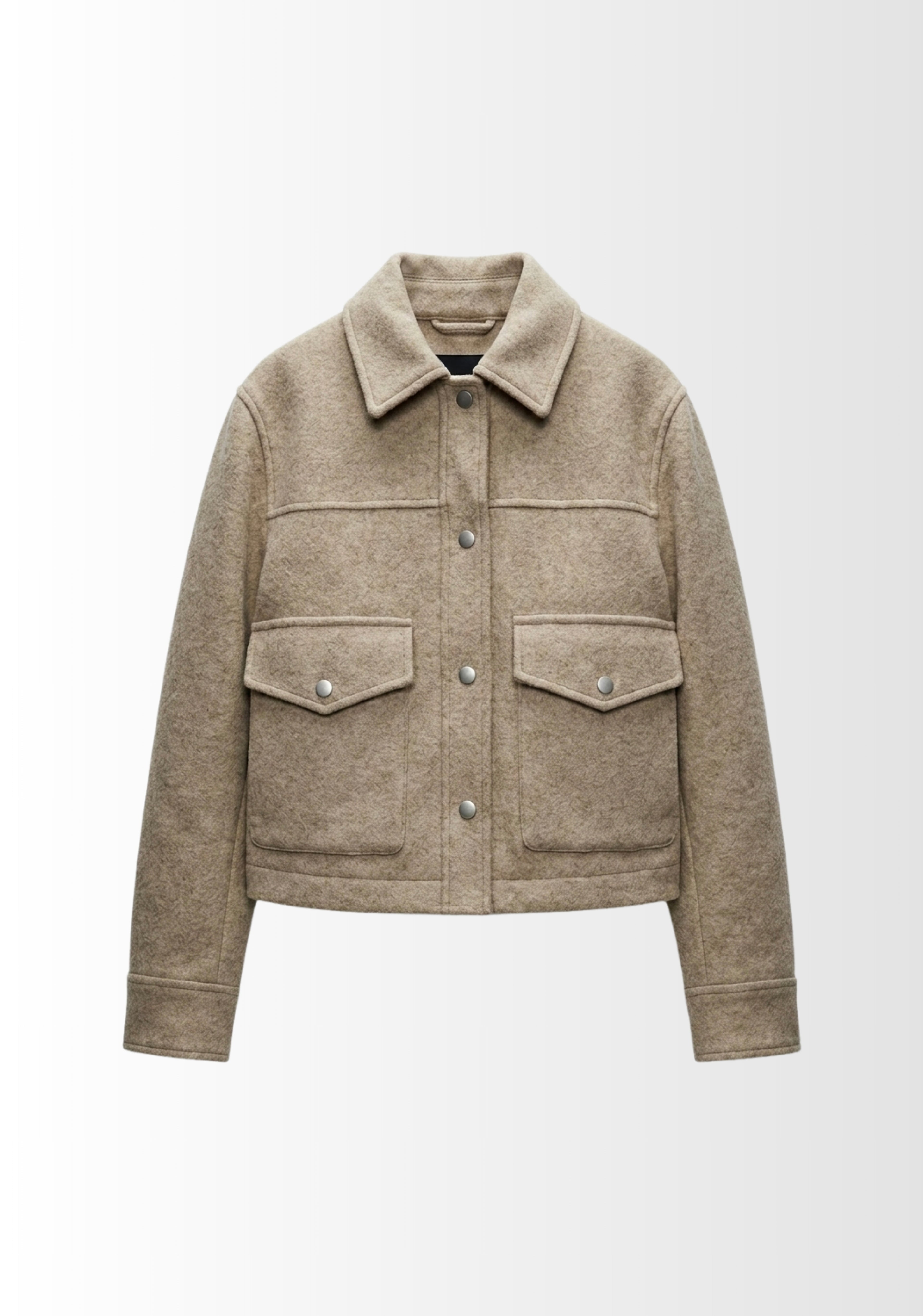 VESTE COURTE À POCHES RABATTUES