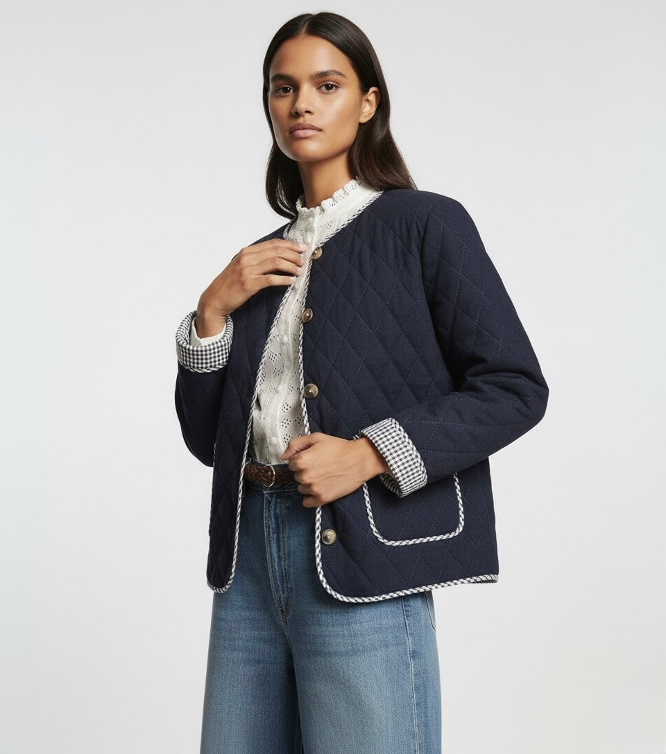 VESTE MATELASSÉE À BOUTONS DÉCORATIFS